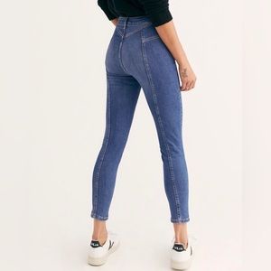 Free People Riley Seamed High Waisted Skinny Jeans Size 28